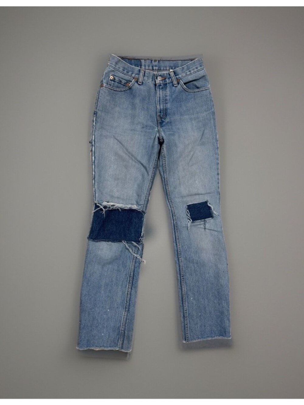 Vintage Levis 517 Ripped Stonewash Jeans Womens Destroyed Patch Denim 24x28